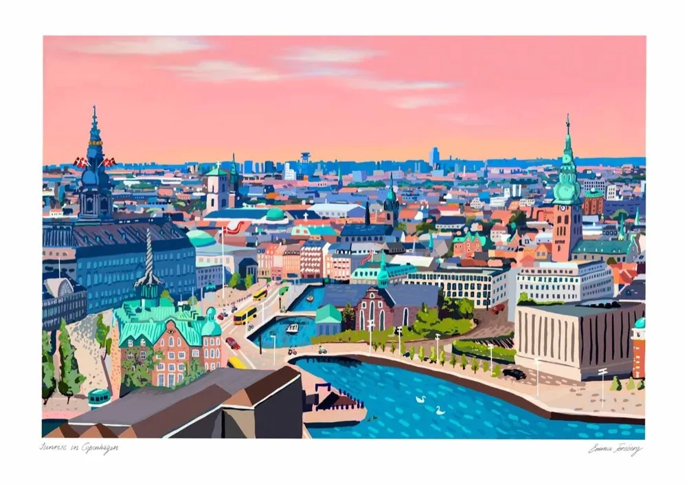 Sunrise in Copenhagen - Print by Emma Forsberg